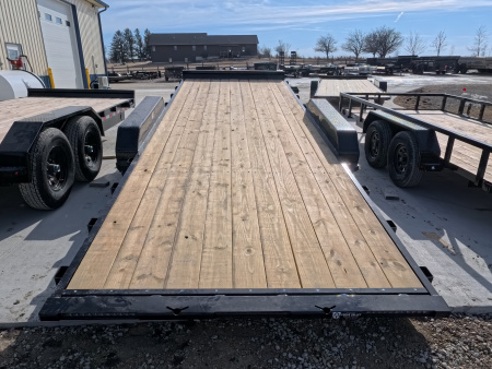 New 2026 H&H Trailers 82 x 20 Electric Tilt Speed Loader Car Hauler, 10k GVWR, Black Tilt Trailer