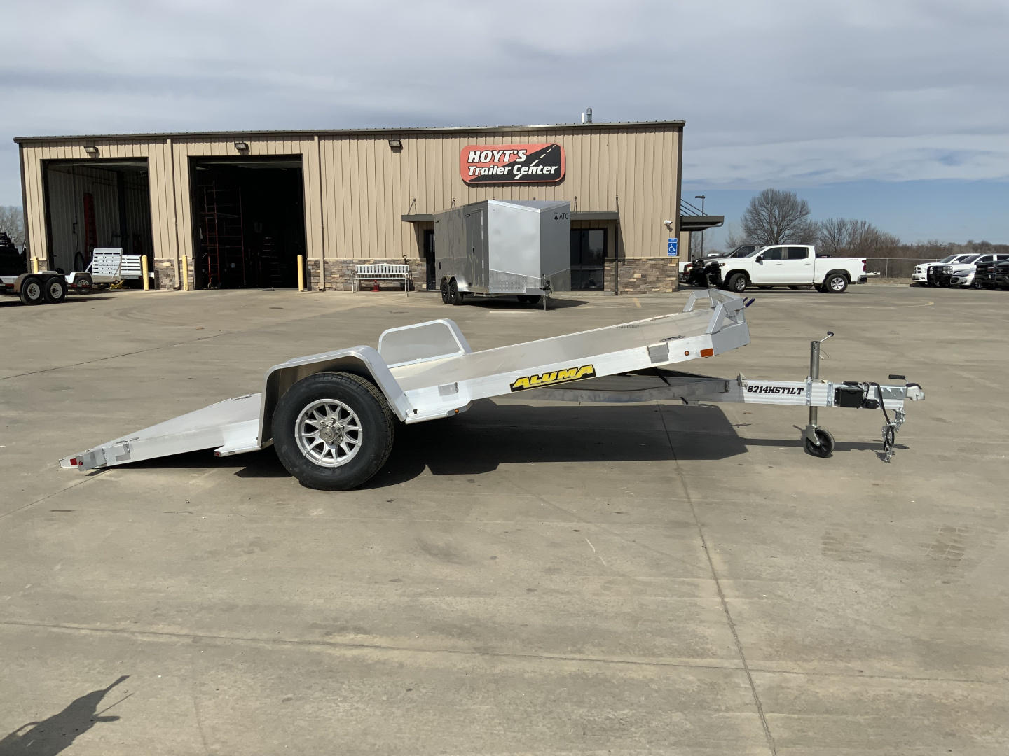 New 2027 Aluma 82 X 14H-TILT-S-EL-RTD Utility Trailer