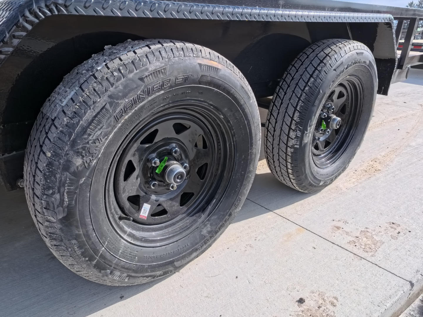 New 2026 H&H Trailers 82 x 16 Rail Side Utility Trailer 7k GVWR, Tandem Axles, Ladder Style Gate, Black