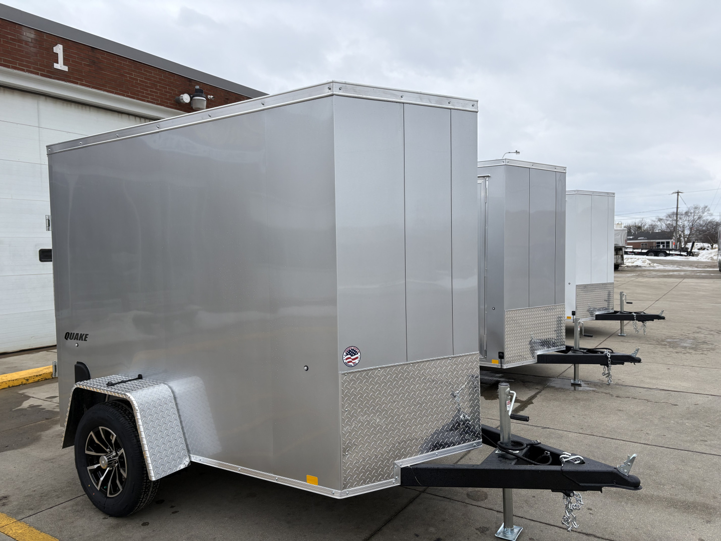 New 2026 IMPACT TRAILERS 5X8 QUAKE RAMP DOOR SILVER Cargo / Enclosed Trailer