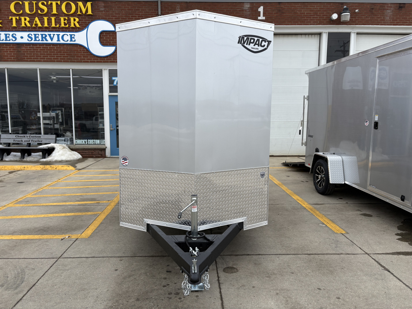 New 2026 IMPACT TRAILERS 5X8 QUAKE RAMP DOOR SILVER Cargo / Enclosed Trailer