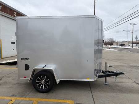 New 2026 IMPACT TRAILERS 5X8 QUAKE RAMP DOOR SILVER Cargo / Enclosed Trailer