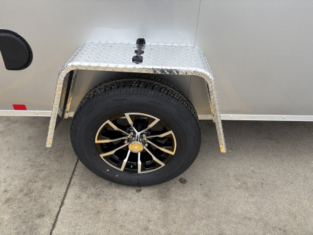 New 2026 IMPACT TRAILERS 5X8 QUAKE RAMP DOOR SILVER Cargo / Enclosed Trailer