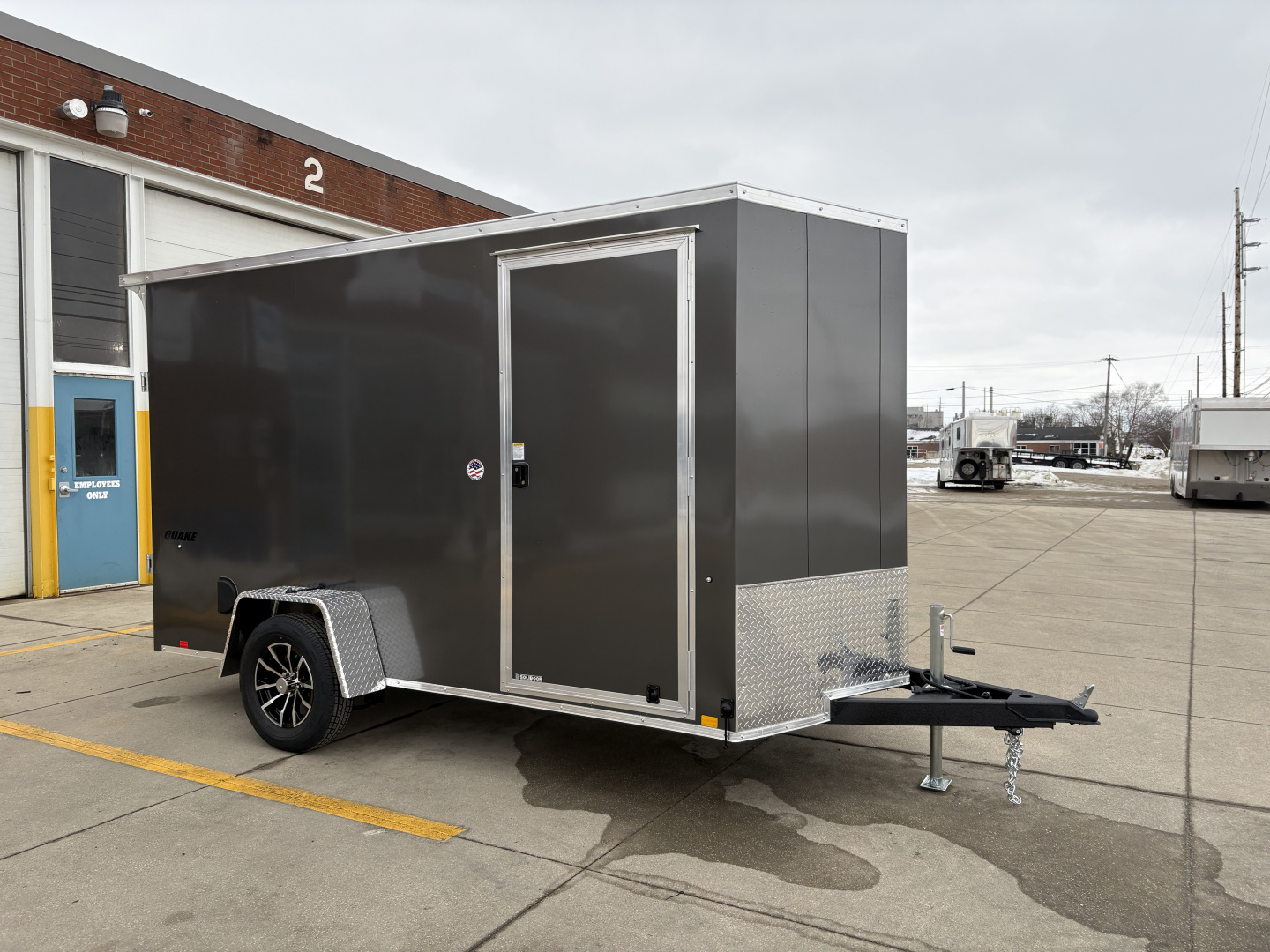 New 2026 Impact Trailers 6X12 QUAKE RAMP DOOR CHARCOAL Cargo / Enclosed Trailer