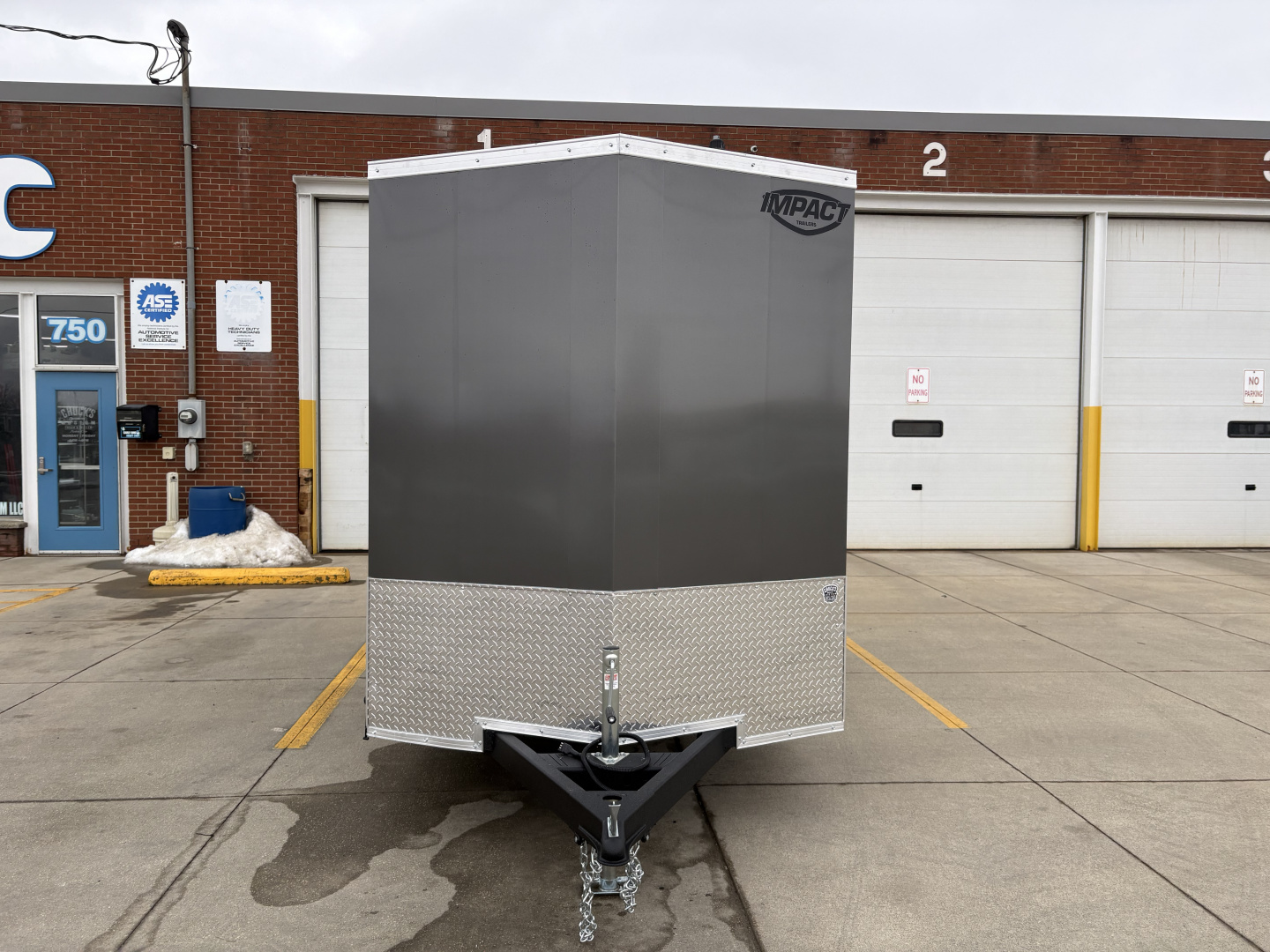 New 2026 Impact Trailers 6X12 QUAKE RAMP DOOR CHARCOAL Cargo / Enclosed Trailer