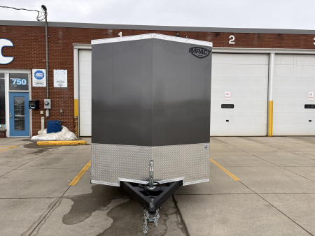 New 2026 Impact Trailers 6X12 QUAKE RAMP DOOR CHARCOAL Cargo / Enclosed Trailer