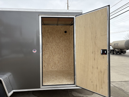 New 2026 Impact Trailers 6X12 QUAKE RAMP DOOR CHARCOAL Cargo / Enclosed Trailer