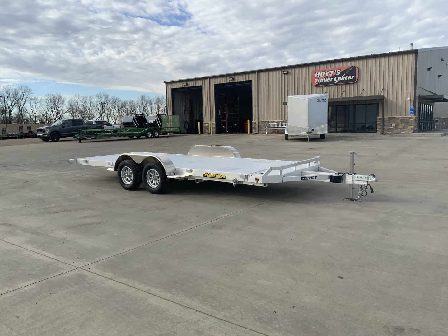 New 2027 Aluma 82 X 18 TILT-TA-EL-RTD Utility Trailer