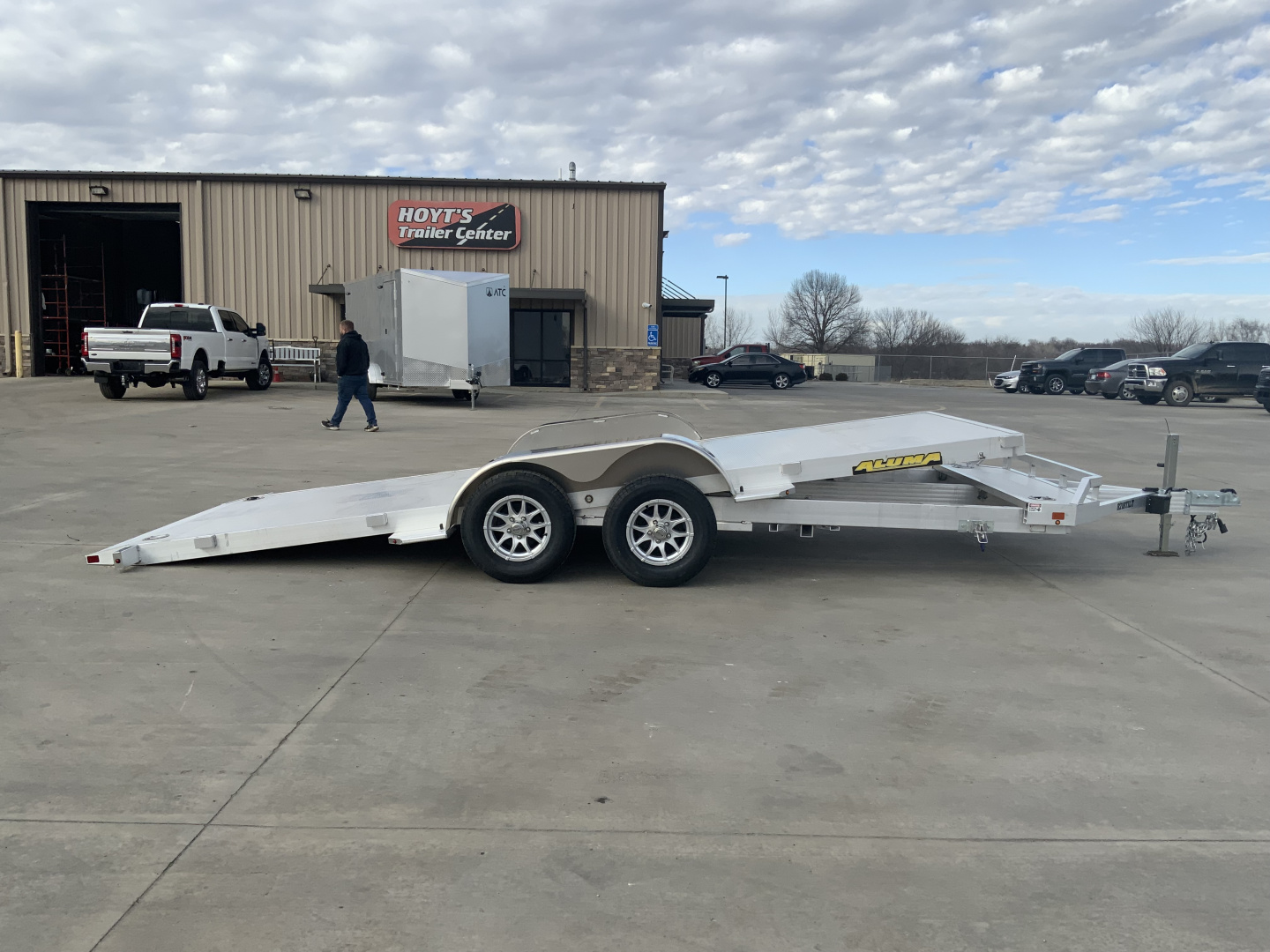 New 2027 Aluma 82 X 18 TILT-TA-EL-RTD Utility Trailer