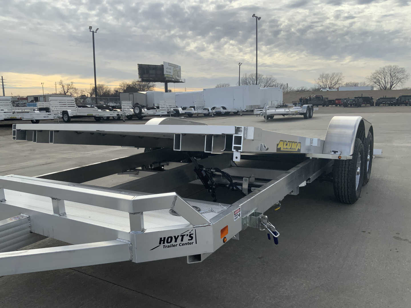 New 2027 Aluma 82 X 18 TILT-TA-EL-RTD Utility Trailer