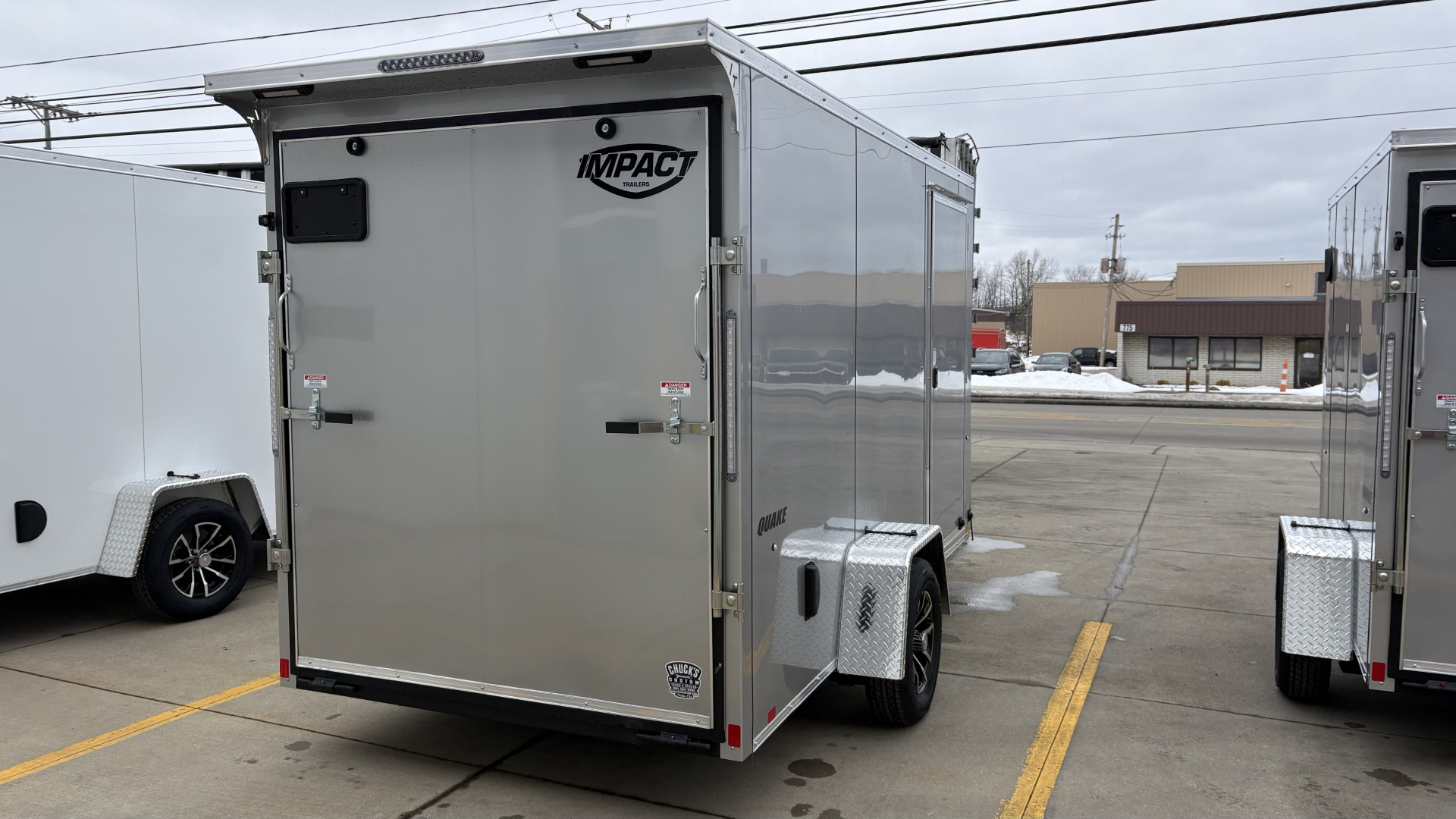 New 2026 Impact Trailers 6X12 QUAKE RAMP DOOR SILVER Cargo / Enclosed Trailer