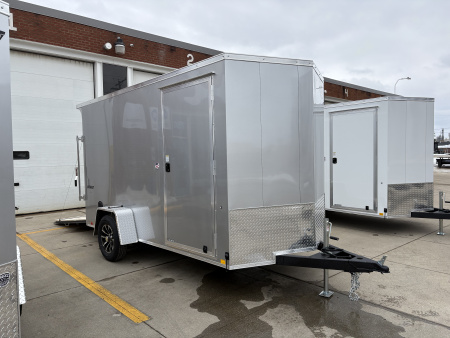 New 2026 Impact Trailers 6X12 QUAKE RAMP DOOR SILVER Cargo / Enclosed Trailer