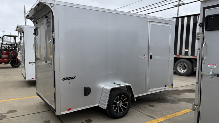 New 2026 Impact Trailers 6X12 QUAKE RAMP DOOR SILVER Cargo / Enclosed Trailer