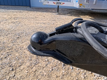 New 2026 H&H Trailers 82 x 20 Rail Side Utility Trailer, 7k GVWR, Tandem Axle, Ladder Style Ramp, Black