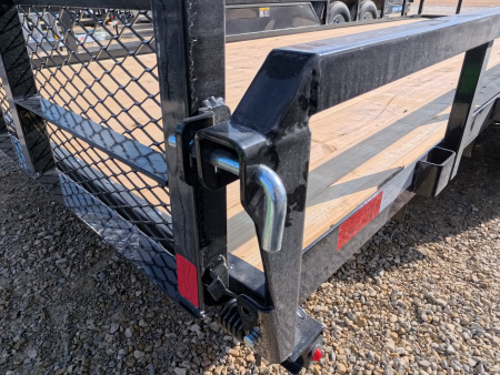 New 2026 H&H Trailers 82 x 20 Rail Side Utility Trailer, 7k GVWR, Tandem Axle, Ladder Style Ramp, Black