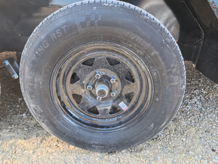 New 2026 H&H Trailers 82 x 20 Rail Side Utility Trailer, 7k GVWR, Tandem Axle, Ladder Style Ramp, Black