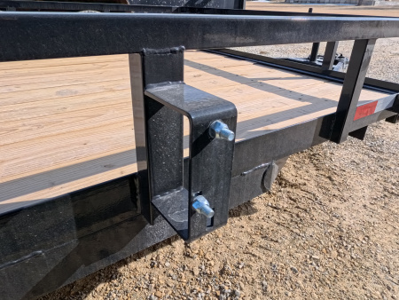 New 2026 H&H Trailers 82 x 20 Rail Side Utility Trailer, 7k GVWR, Tandem Axle, Ladder Style Ramp, Black