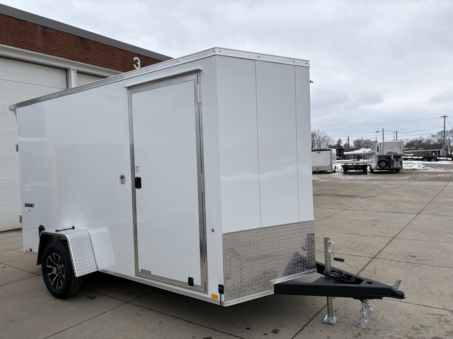 New 2026 Impact Trailers 6X12 QUAKE RAMP DOOR WHITE Cargo / Enclosed Trailer