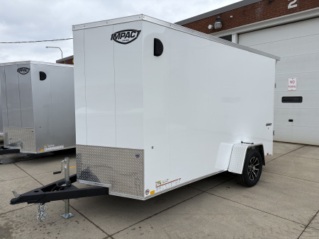 New 2026 Impact Trailers 6X12 QUAKE RAMP DOOR WHITE Cargo / Enclosed Trailer