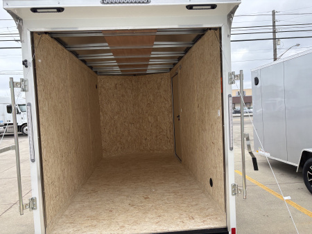 New 2026 Impact Trailers 6X12 QUAKE RAMP DOOR WHITE Cargo / Enclosed Trailer