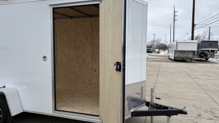 New 2026 Impact Trailers 6X12 QUAKE RAMP DOOR WHITE Cargo / Enclosed Trailer