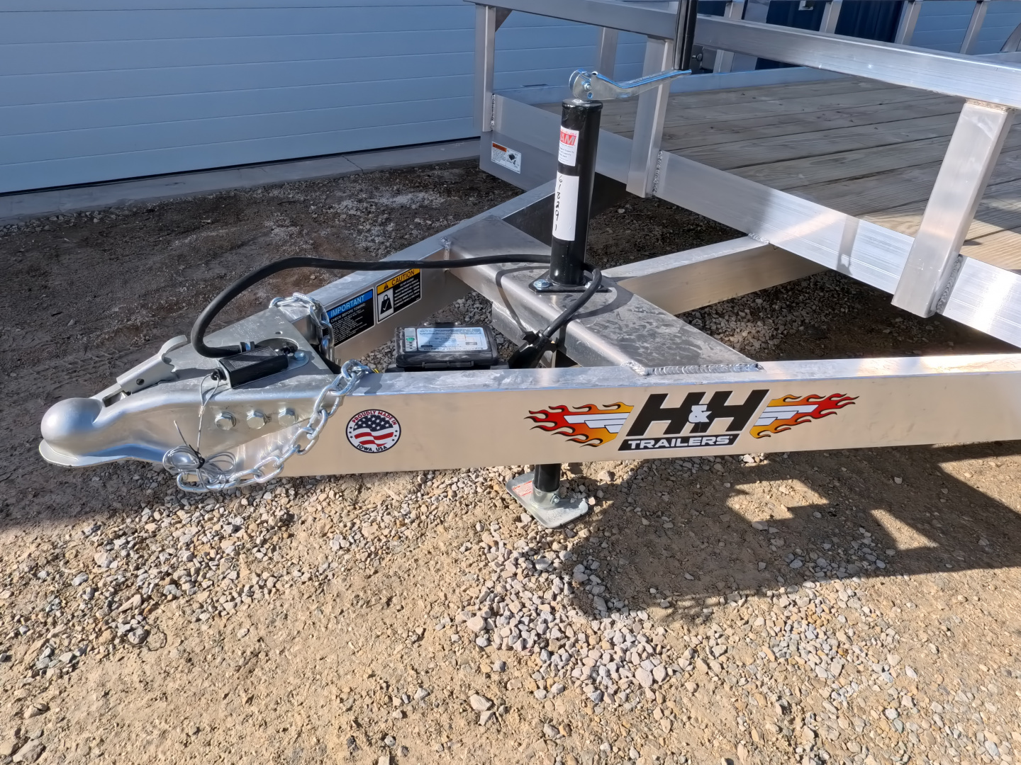 New 2026 H&H Trailers 82 X 24 Aluminum Rail Side Utility Trailer, 7k GVWR, Tandem Axle, Spare Tire Mount