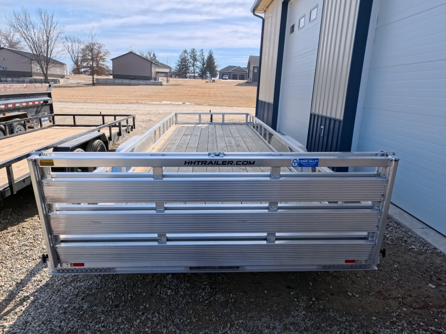 New 2026 H&H Trailers 82 X 24 Aluminum Rail Side Utility Trailer, 7k GVWR, Tandem Axle, Spare Tire Mount
