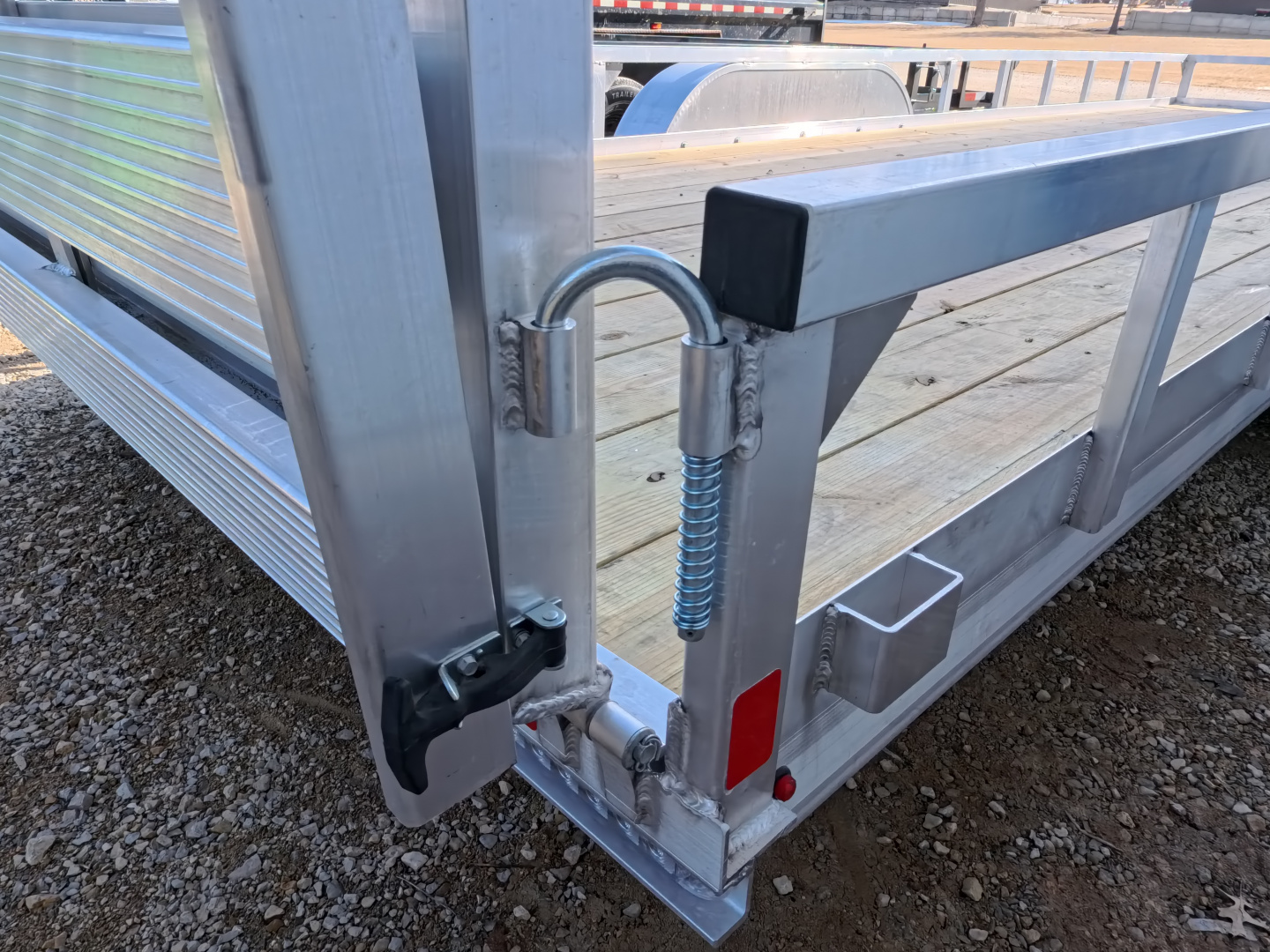 New 2026 H&H Trailers 82 X 24 Aluminum Rail Side Utility Trailer, 7k GVWR, Tandem Axle, Spare Tire Mount