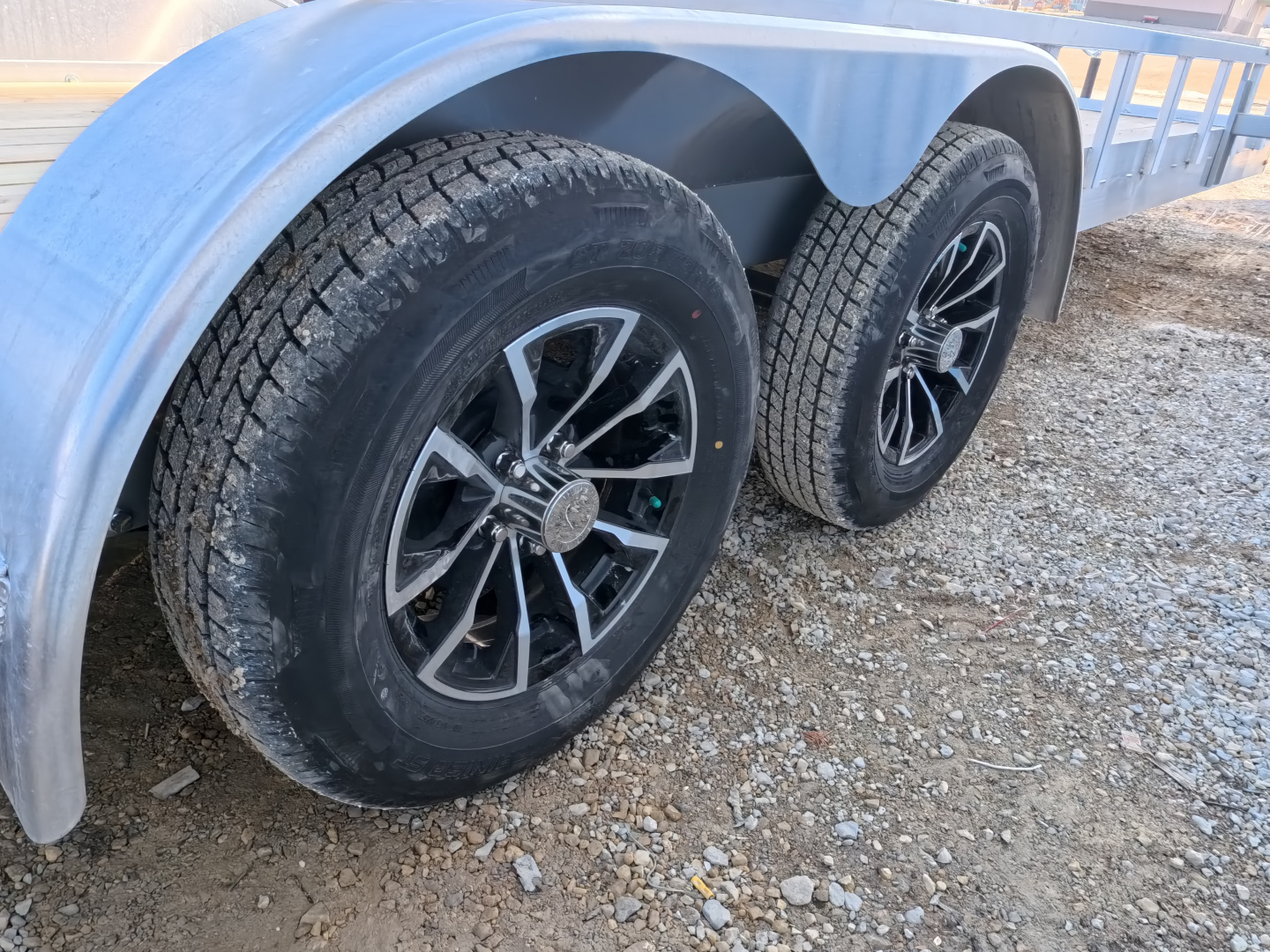 New 2026 H&H Trailers 82 X 24 Aluminum Rail Side Utility Trailer, 7k GVWR, Tandem Axle, Spare Tire Mount