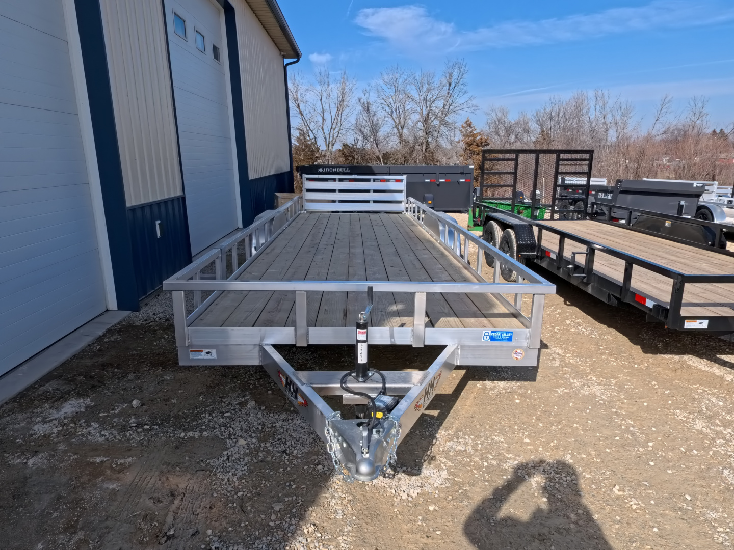 New 2026 H&H Trailers 82 X 24 Aluminum Rail Side Utility Trailer, 7k GVWR, Tandem Axle, Spare Tire Mount