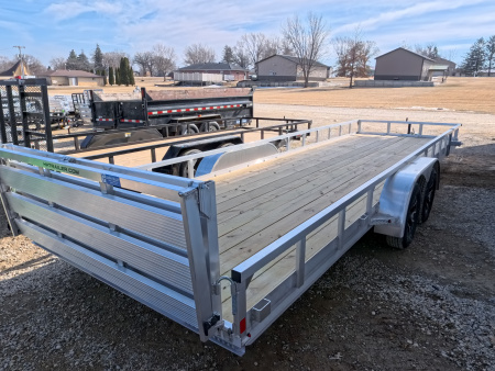 New 2026 H&H Trailers 82 X 24 Aluminum Rail Side Utility Trailer, 7k GVWR, Tandem Axle, Spare Tire Mount
