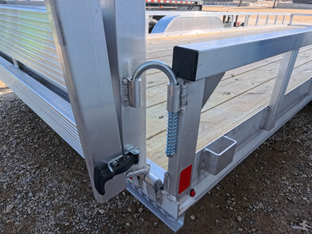 New 2026 H&H Trailers 82 X 24 Aluminum Rail Side Utility Trailer, 7k GVWR, Tandem Axle, Spare Tire Mount