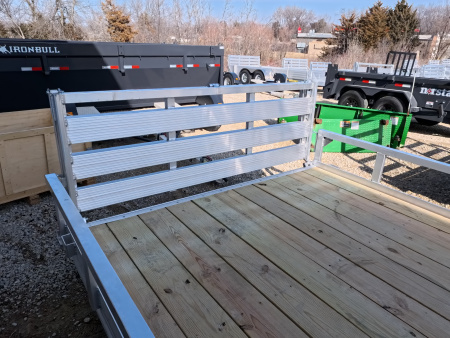 New 2026 H&H Trailers 82 X 24 Aluminum Rail Side Utility Trailer, 7k GVWR, Tandem Axle, Spare Tire Mount