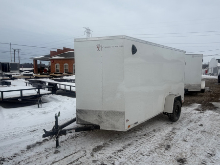 New 2026 6 x 12 Enclosed Cross Trailer with Double Barn Doors - 6ft Interior