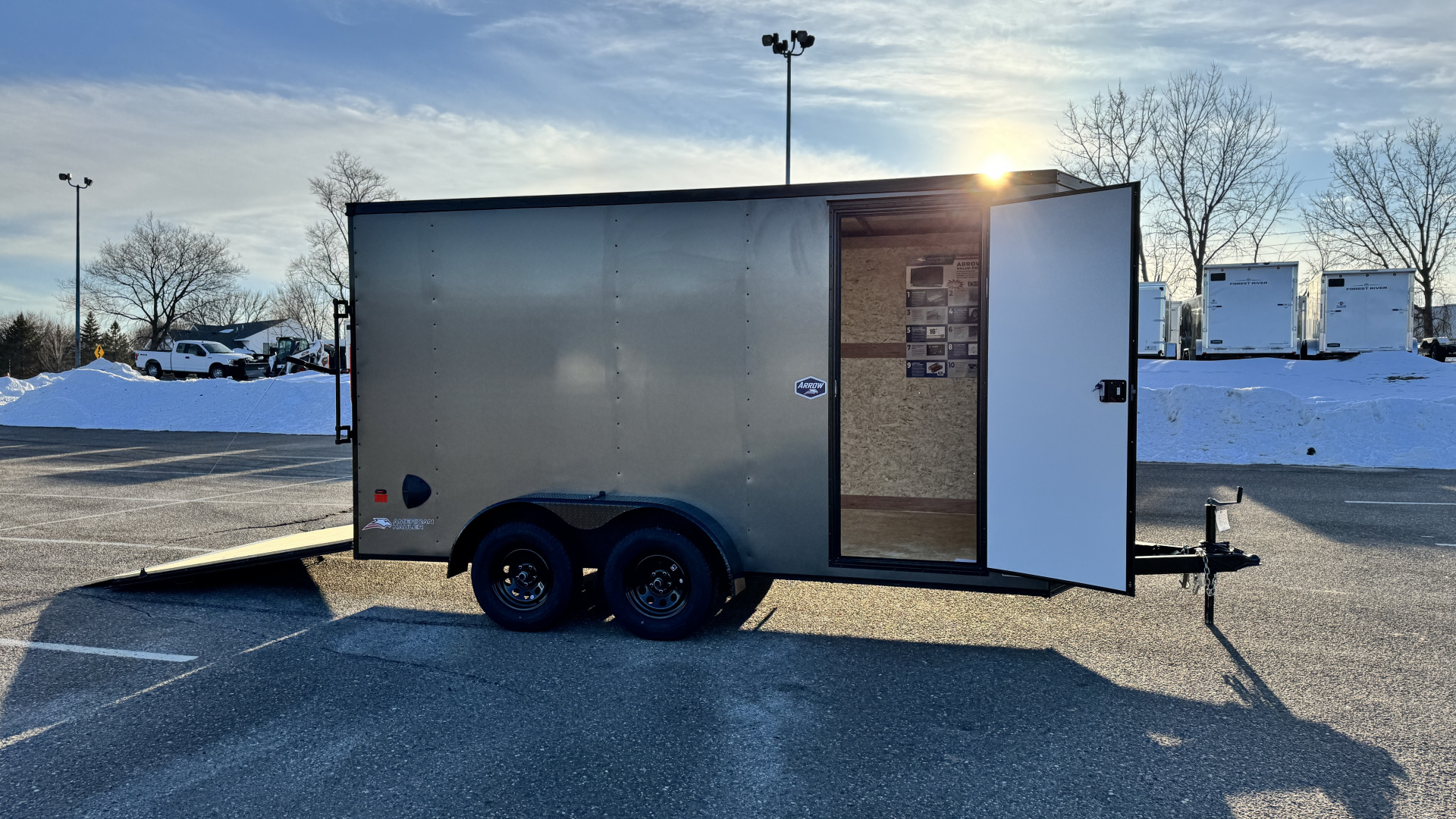 New 2026 American Hauler 7x14 Enclosed Cargo with Ramp Door - Blackout Package!