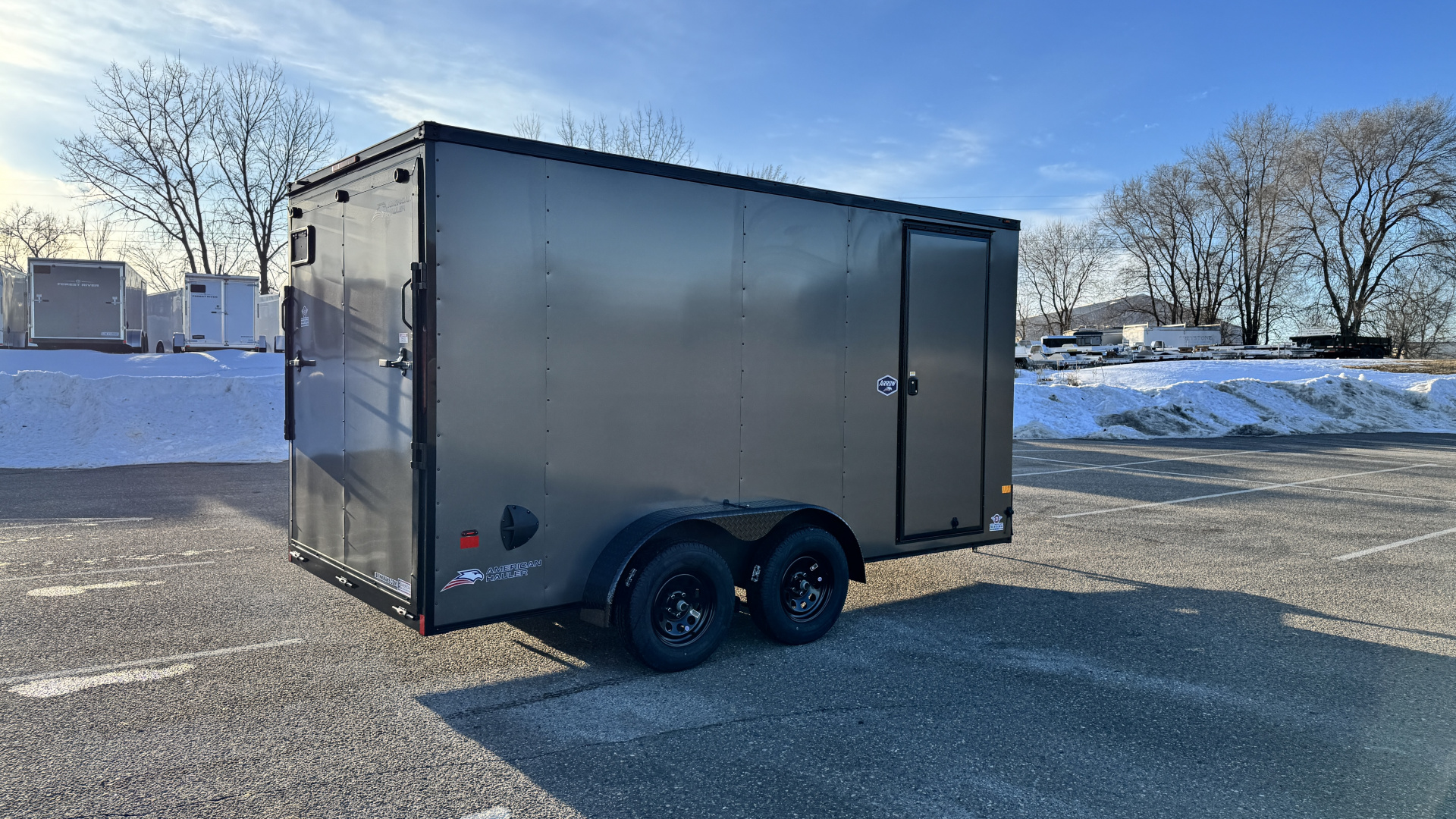 New 2026 American Hauler 7x14 Enclosed Cargo with Ramp Door - Blackout Package!
