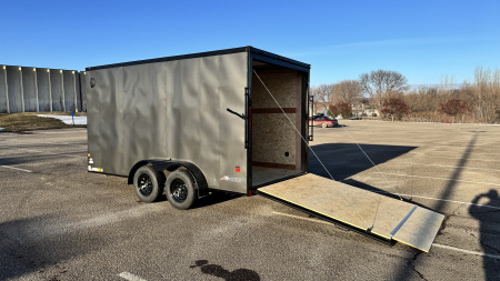 New 2026 American Hauler 7x14 Enclosed Cargo with Ramp Door - Blackout Package!