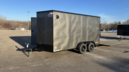 New 2026 American Hauler 7x14 Enclosed Cargo with Ramp Door - Blackout Package!
