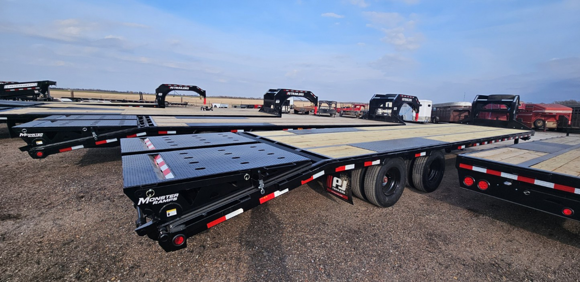 New 2026 PJ Trailers 102" x 34' Low-Pro Flatdeck with Duals 12K/14Ply Tires(LD) Flatbed Trailer