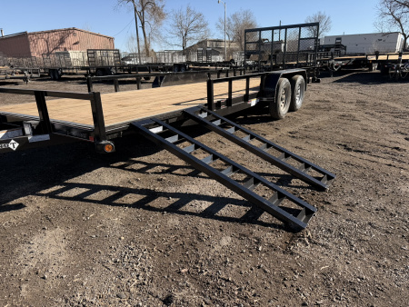 New 2026 Diamond T 7-22 Tandem Axle Ramp Gate Utility W/ ATV Ramps 7K GVWR