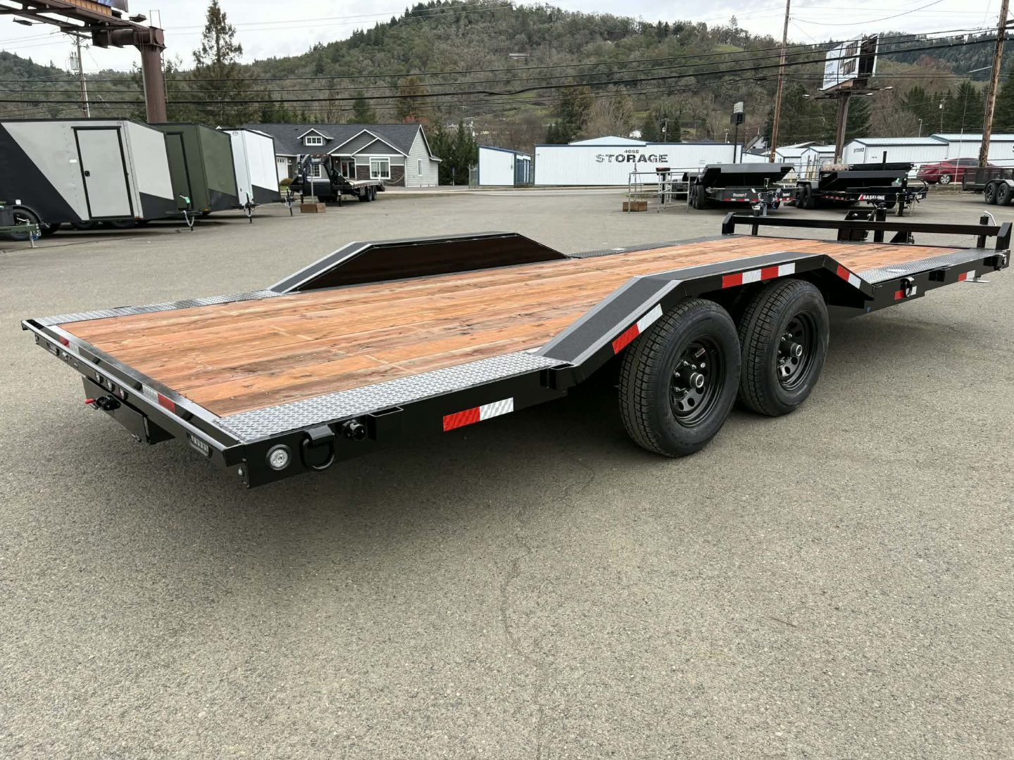 New CAR HAULER 2026 VERSATILE HD720 7X20 ROCK CRAWLER DRIVE OVER FENDERS 10,000 GVWR TRAILER BLACK