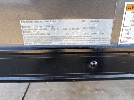 New 2026 United Trailers UJ-714TA35-8.5 Cargo / Enclosed Trailer