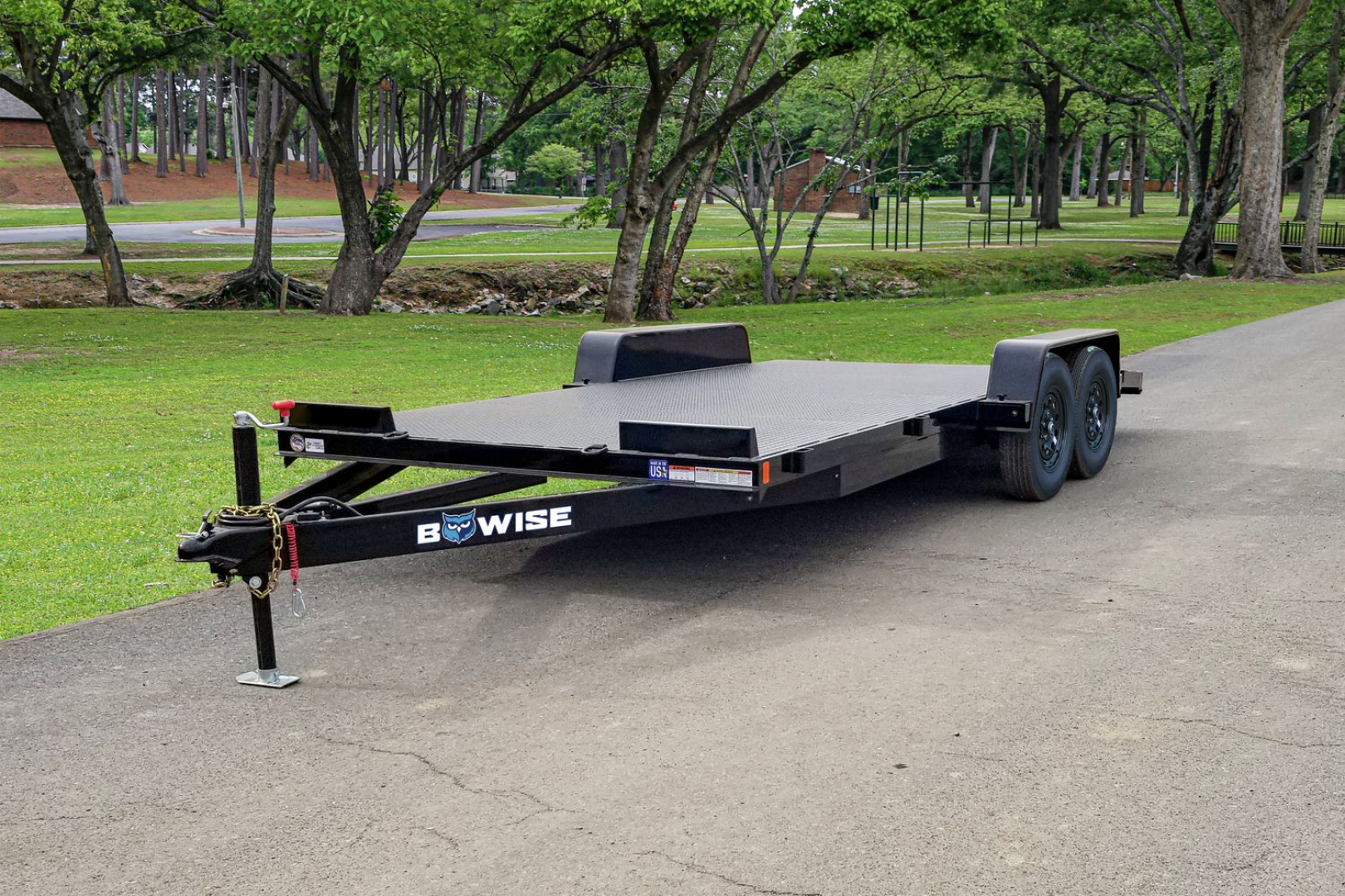 New 2026 BWise 18' Diamond Deck Car Hauler w Removable Fenders