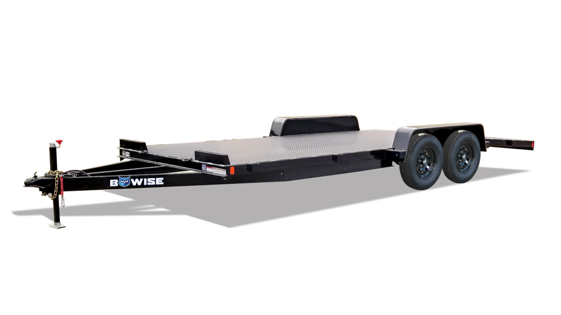 New 2026 BWise 18' Diamond Deck Car Hauler w Removable Fenders