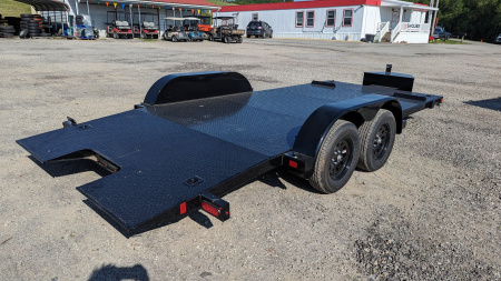 New 2026 BWise 18' Diamond Deck Hydraulic POWER Tilt Car Hauler