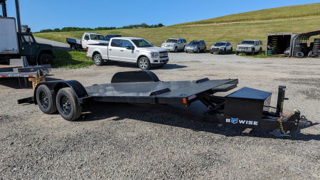 New 2026 BWise 18' Diamond Deck Hydraulic POWER Tilt Car Hauler