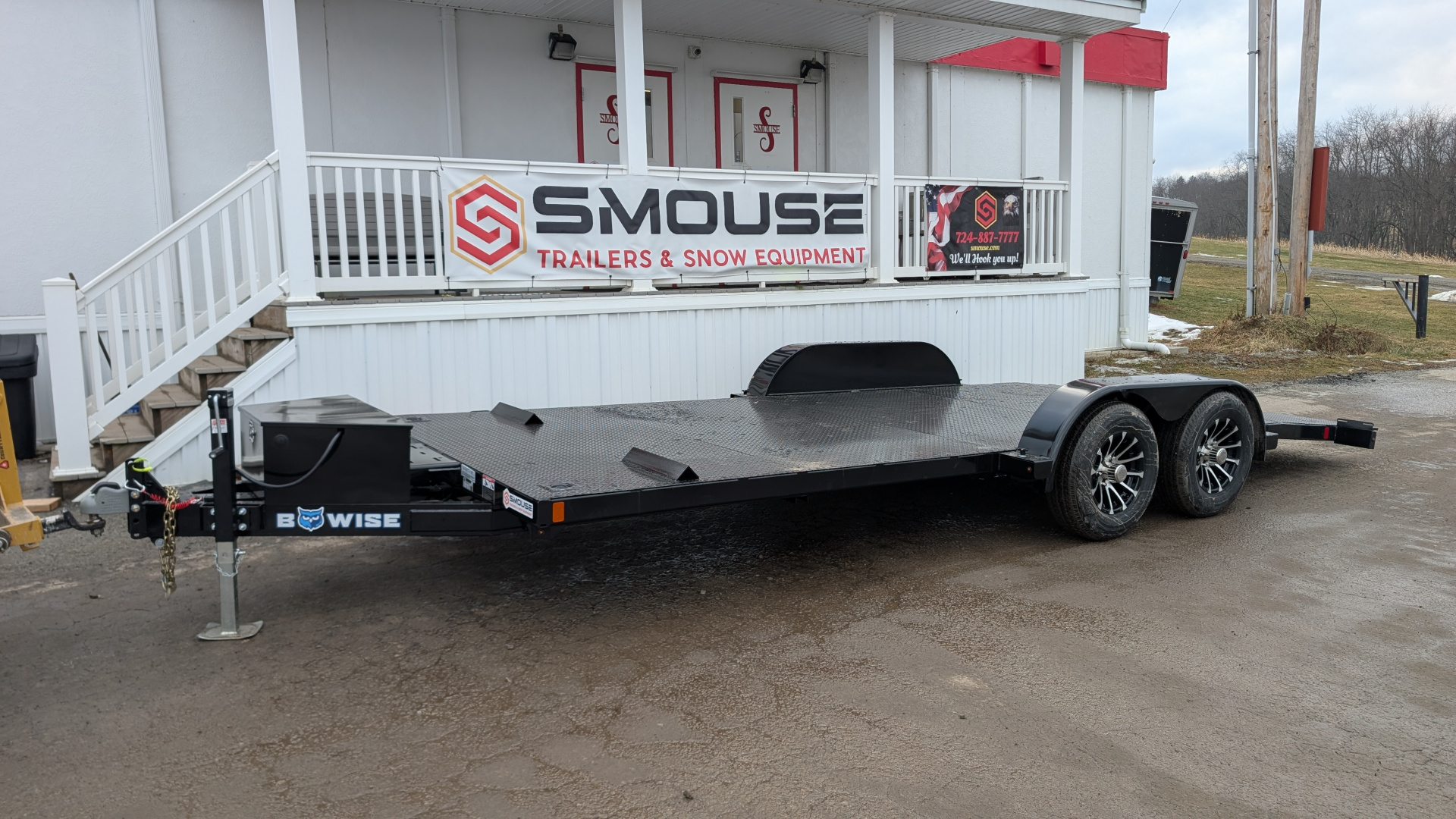New 2026 BWise 20' HD Diamond Deck Hydraulic POWER Tilt Car Hauler