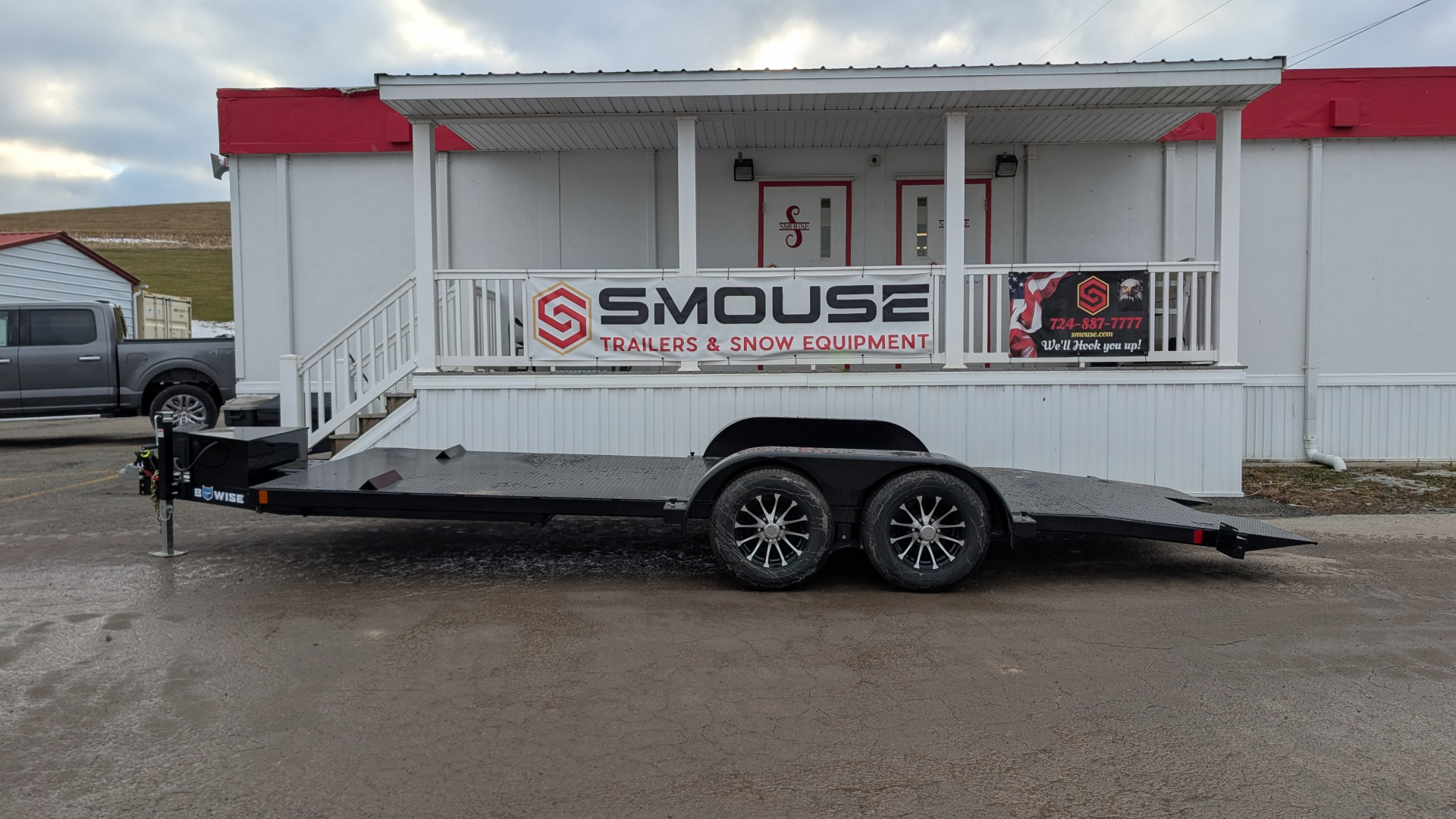 New 2026 BWise 20' HD Diamond Deck Hydraulic POWER Tilt Car Hauler