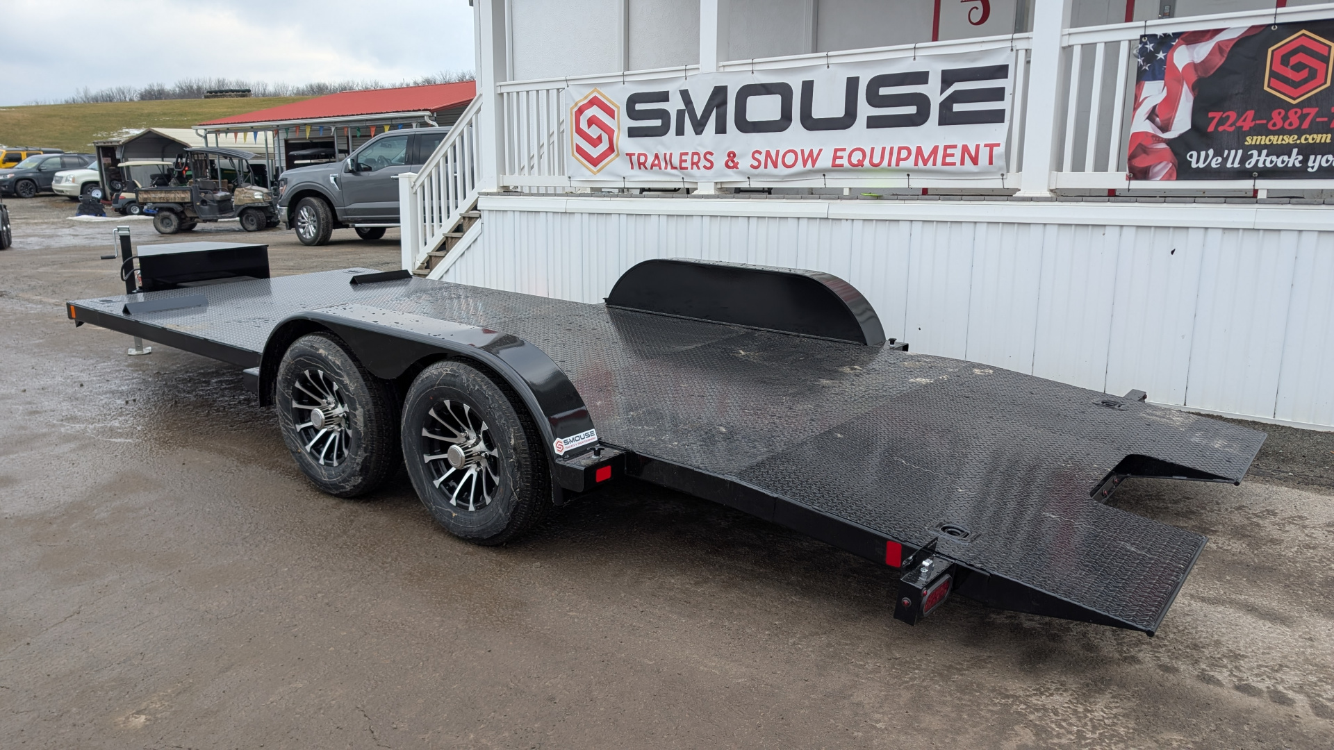 New 2026 BWise 20' HD Diamond Deck Hydraulic POWER Tilt Car Hauler