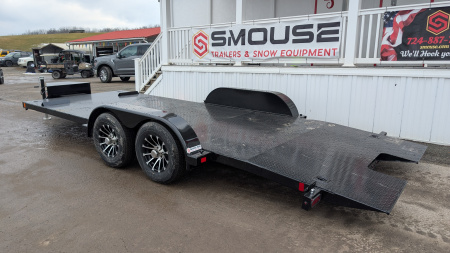 New 2026 BWise 20' HD Diamond Deck Hydraulic POWER Tilt Car Hauler